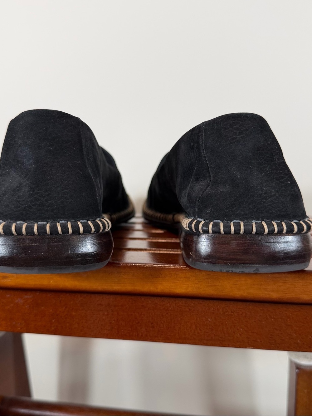Cole Haan Women's Black Slip-On Loafers with Contrast Stitching Size 7 1/2 - Picture 2 of 6